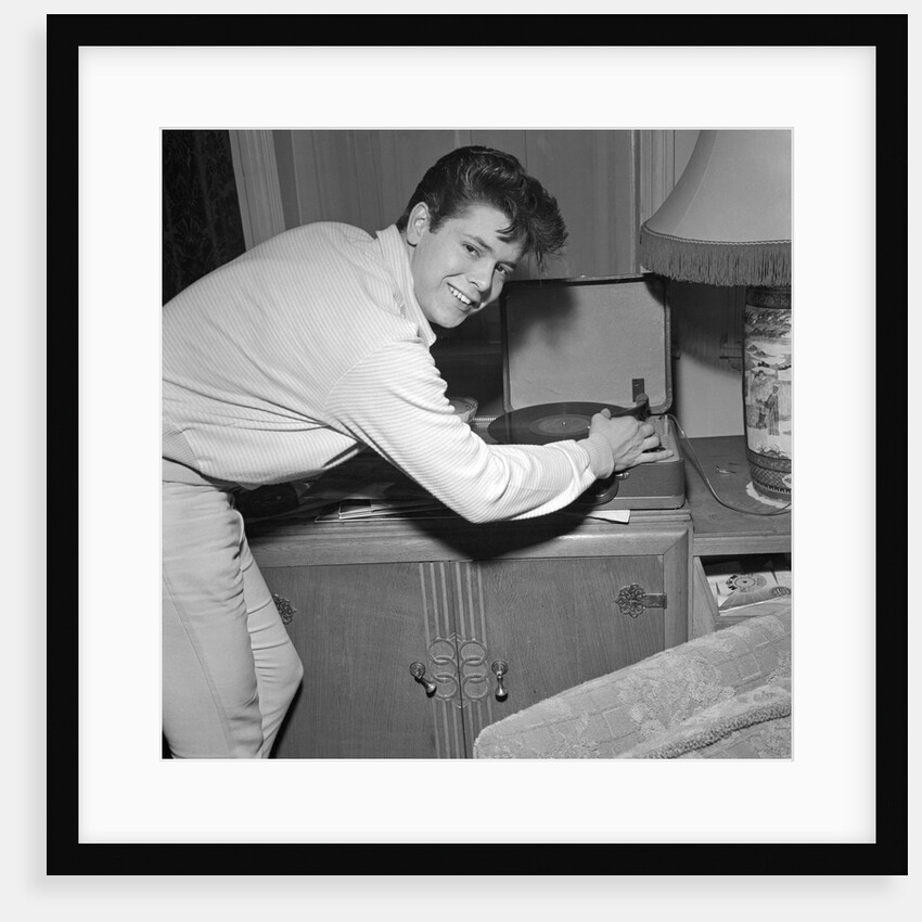 Cliff Richard playing records by Harry Hammond