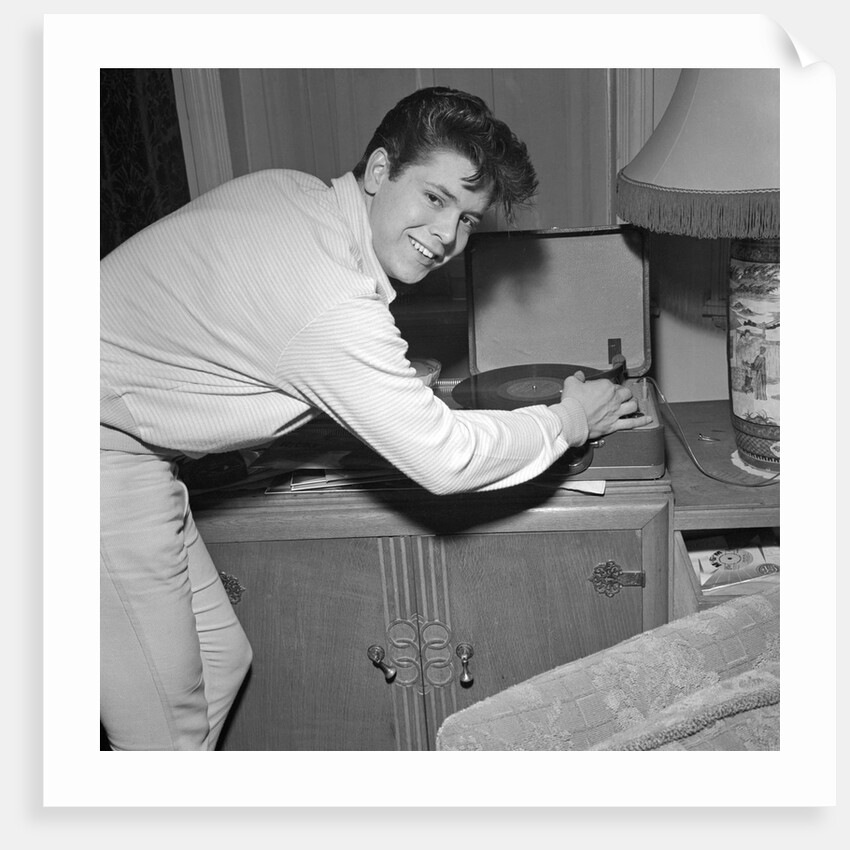 Cliff Richard playing records by Harry Hammond