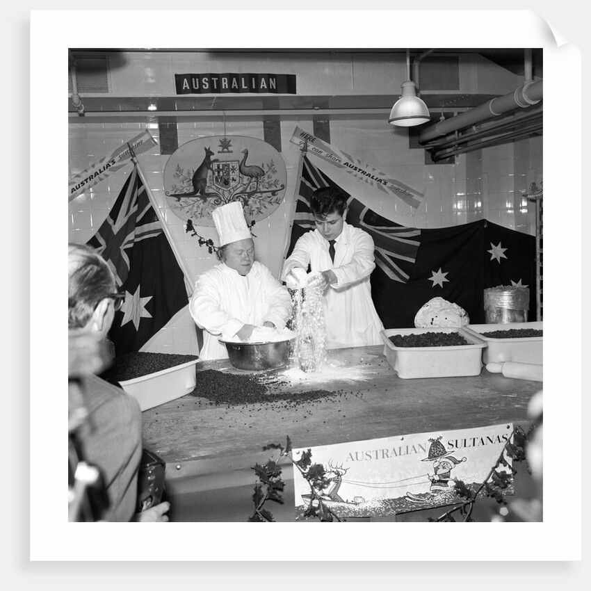 Cliff Richard baking at J.Lyons in Cadby Hall, Hammersmith by Harry Hammond