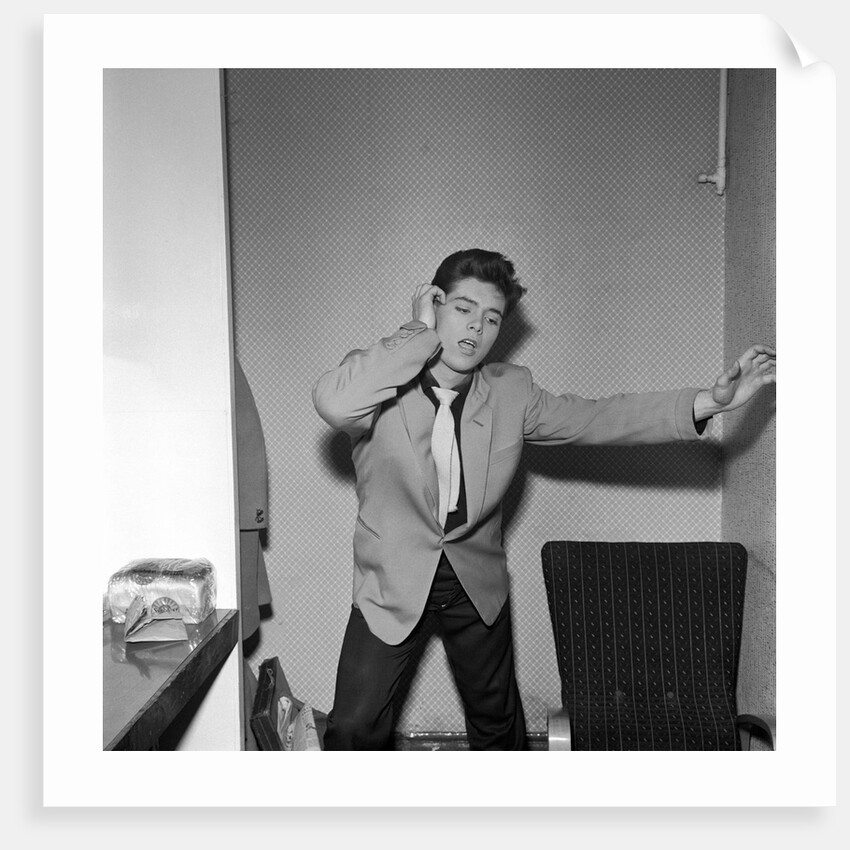 Cliff Richard rehearsing in a dressing room by Harry Hammond