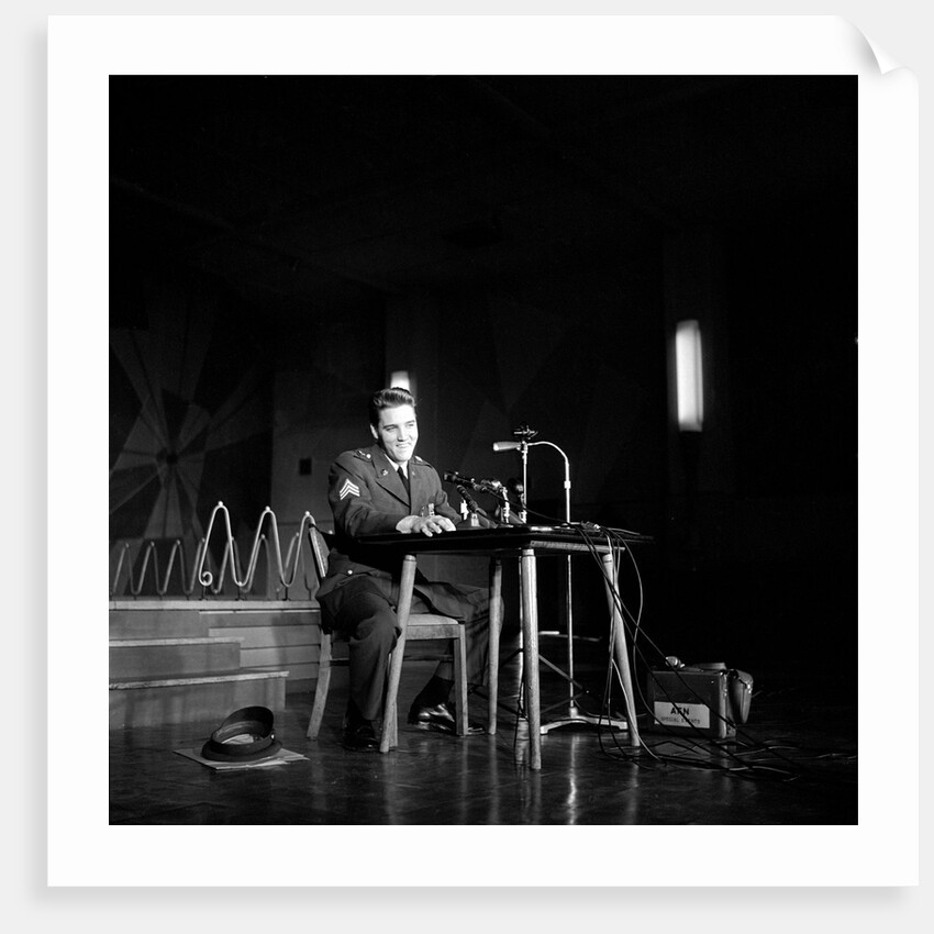 Elvis Presley at a Press Conference in Frankfurt by Harry Hammond