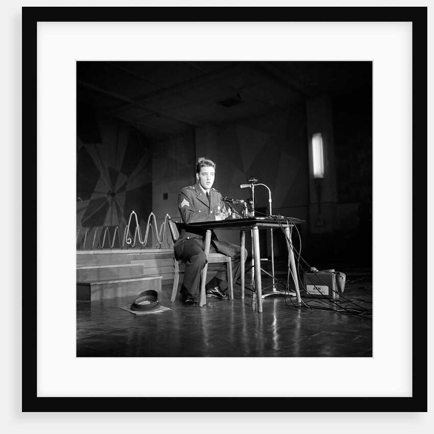 Elvis Presley at a Press Conference in Frankfurt by Harry Hammond