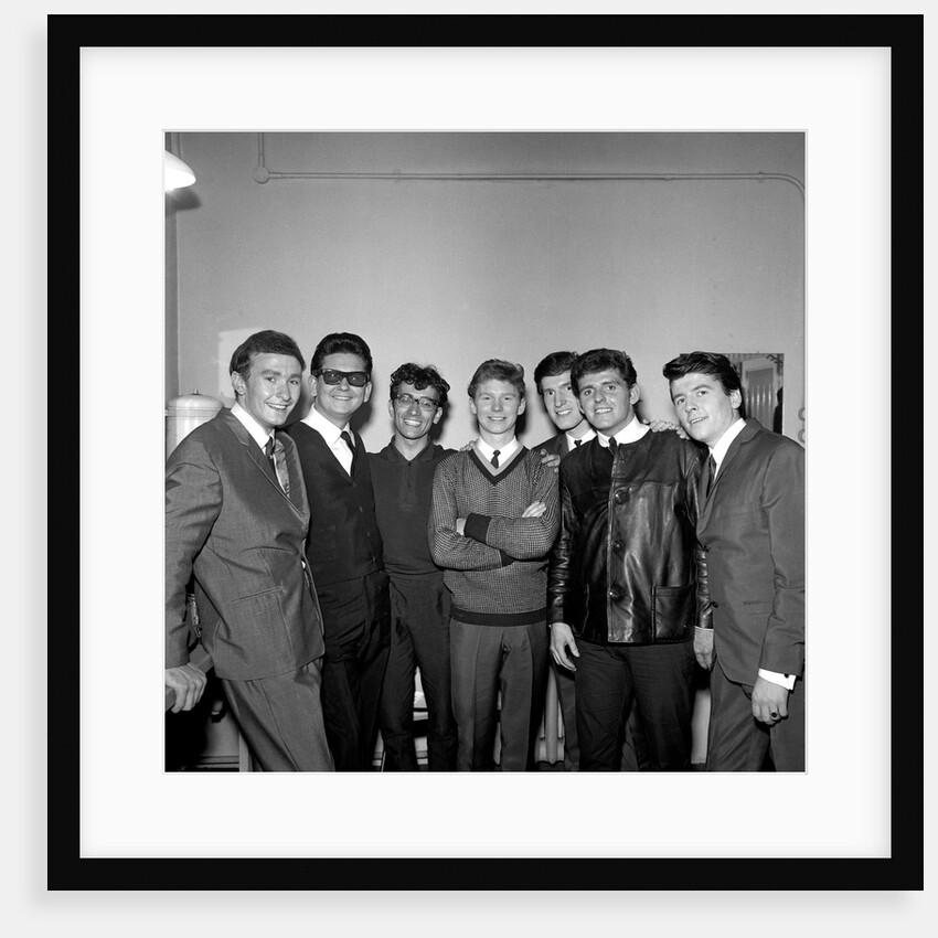Brian Poole with Roy Orbison, Freddy Garritty and The Searchers by Harry Hammond