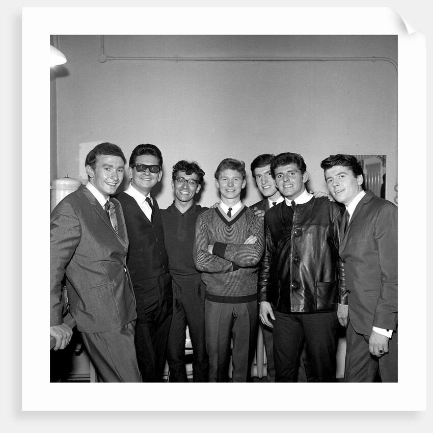 Brian Poole with Roy Orbison, Freddy Garritty and The Searchers by Harry Hammond