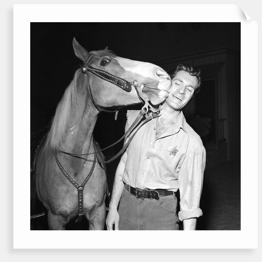 Hugh O'Brien with a horse by Harry Hammond