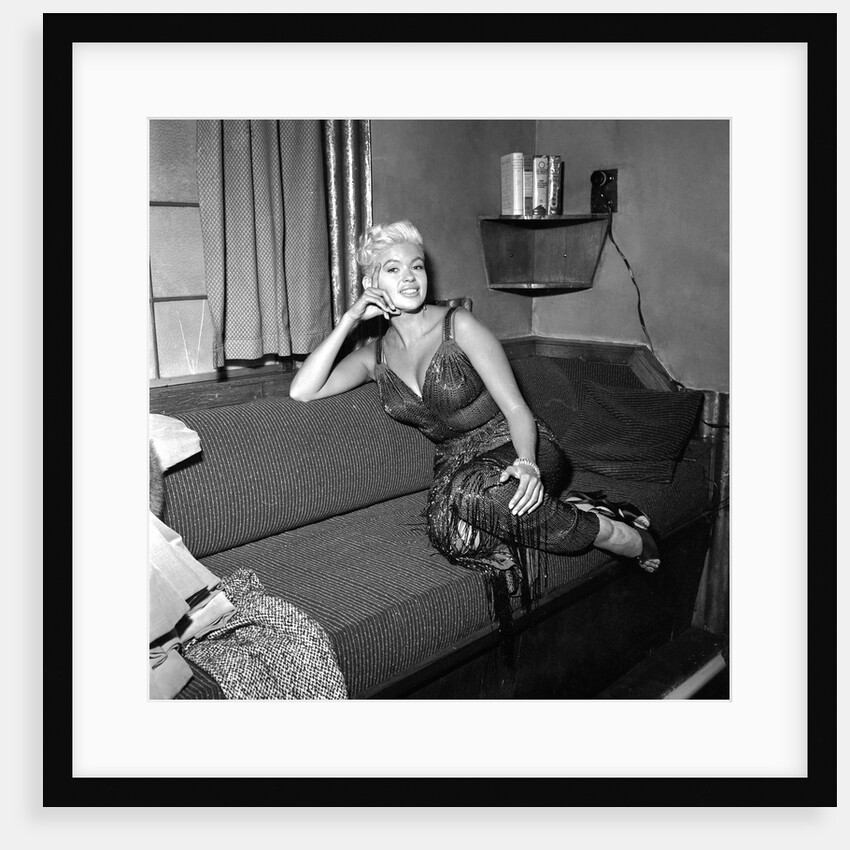 Jayne Mansfield at the Palladium dressing room by Harry Hammond