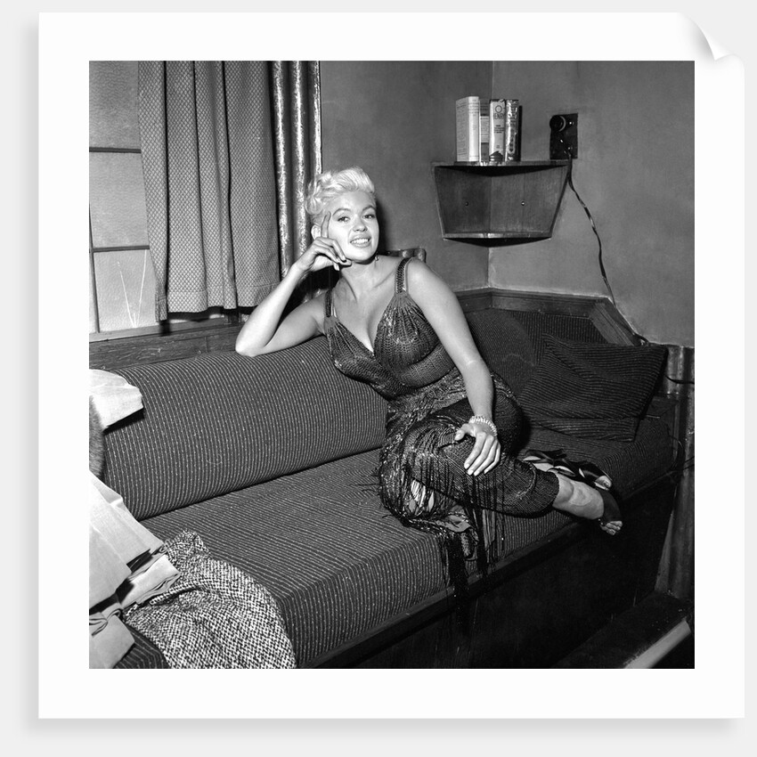 Jayne Mansfield at the Palladium dressing room by Harry Hammond
