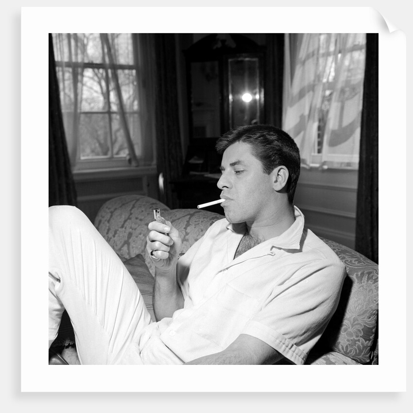 Jerry Lewis relaxing with a cigarette by Harry Hammond