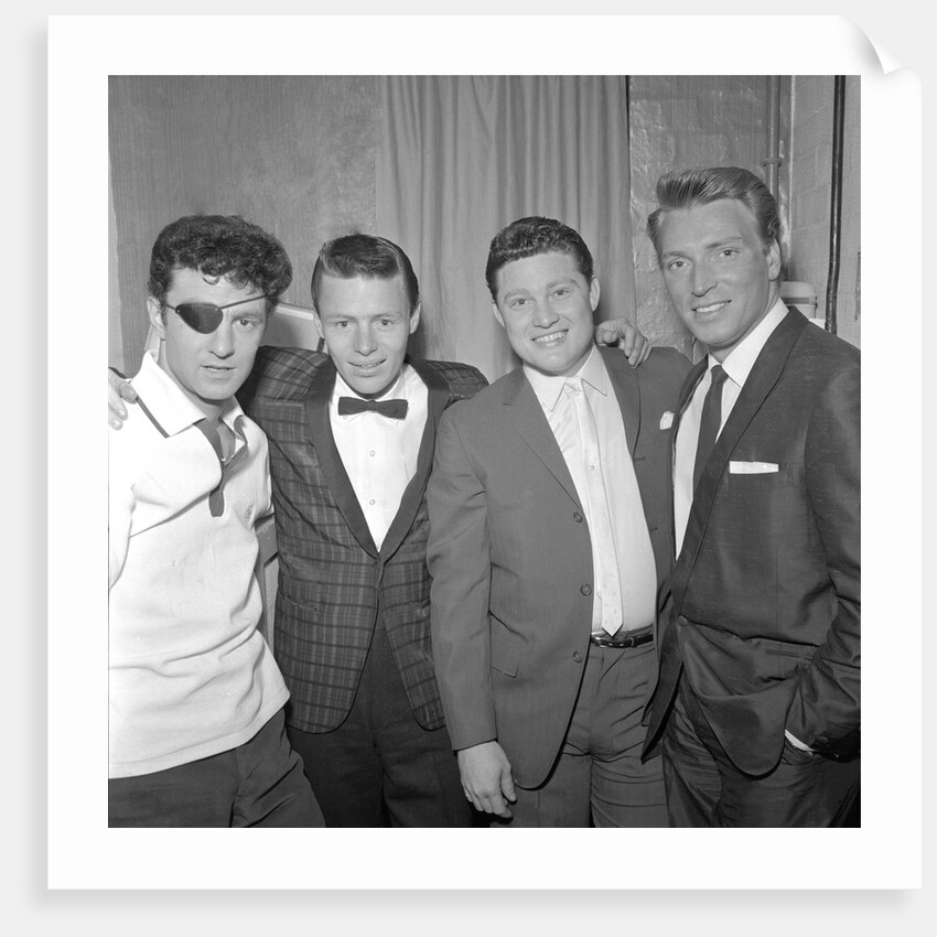 Johnny Kidd in group of four, Frank Ifield on the right by Harry Hammond