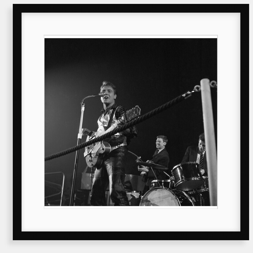 Eddie Cochran at Wembley concer with Brian Bennett by Harry Hammond