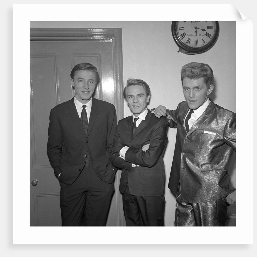 Mike Sarne, Adam Faith and Shane Fenton, aka Alvin Stardust by Harry Hammond