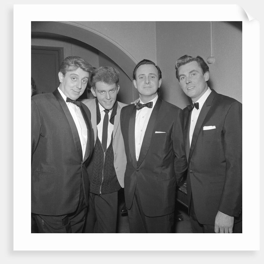 Clinton Ford, Shane Fenton, aka Alvin Stardust, David Jacobs and Russ Conway by Harry Hammond