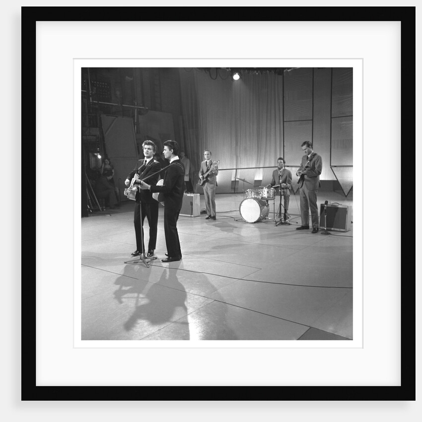 Everly Brothers on TV, backed by Buddy Holly's group The Crickets by Harry Hammond