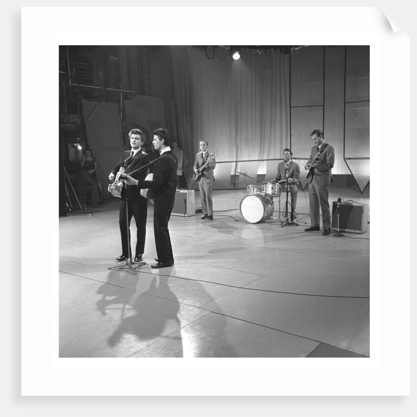 Everly Brothers on TV, backed by Buddy Holly's group The Crickets by Harry Hammond