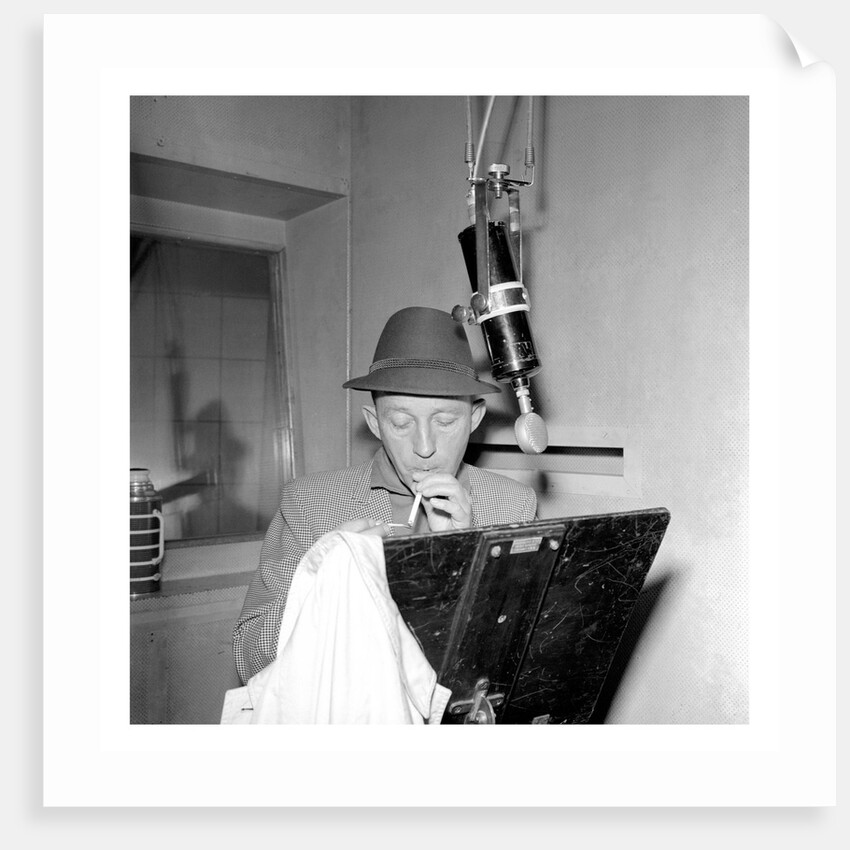Bing Crosby, recording session at Decca Studios by Harry Hammond