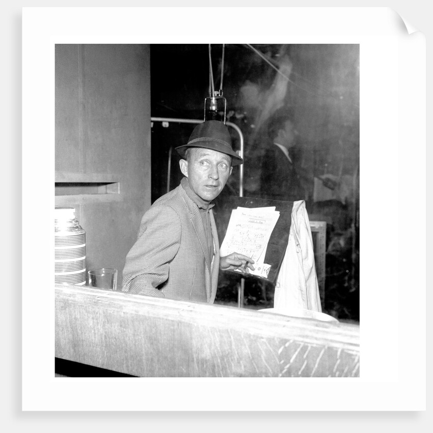 Bing Crosby, recording session at Decca Studios by Harry Hammond