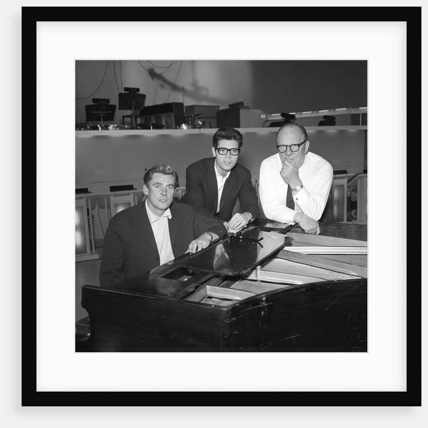 Cliff Richard with Billy Cotton and Russ Conway by Harry Hammond