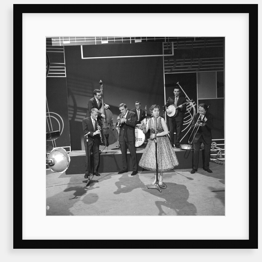 Chris Barber on stage with Ottilie Patterson and Johnny Duncan by Harry Hammond