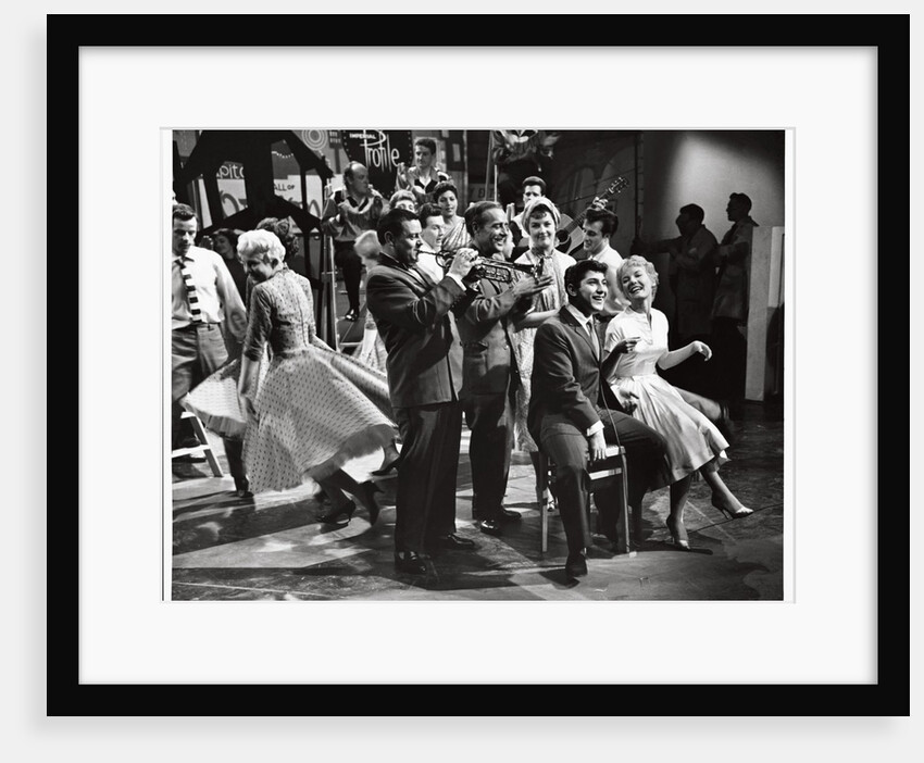 Paul Anka with Petula Clark and Eddie Calvert by Harry Hammond