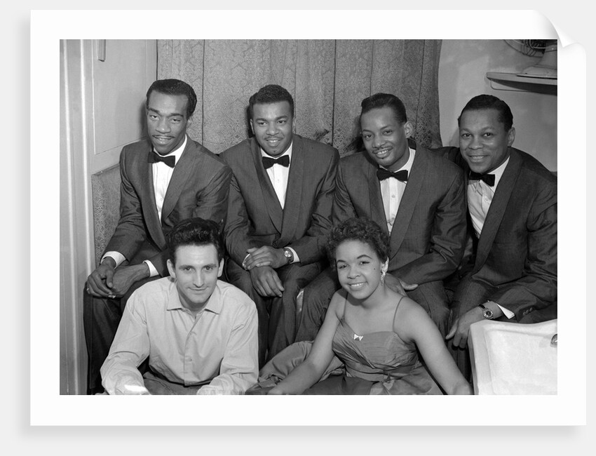 The Platters with Lonnie Donegan by Harry Hammond