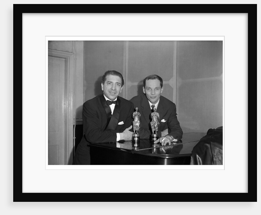 Mantovani and Johnny Dankworth with their awards by Harry Hammond