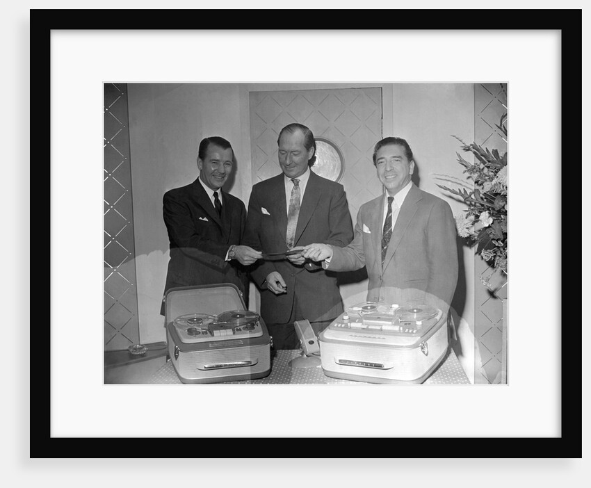 Mantovani with George Elrick and unknown man by Harry Hammond