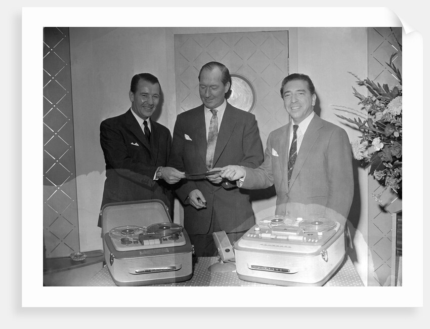 Mantovani with George Elrick and unknown man by Harry Hammond