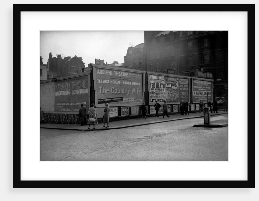 Billboards advertising concerts in London by Harry Hammond