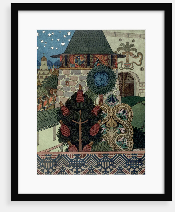 Ornate Flowers in a Garden by Ivan Iakovlevich Bilibin