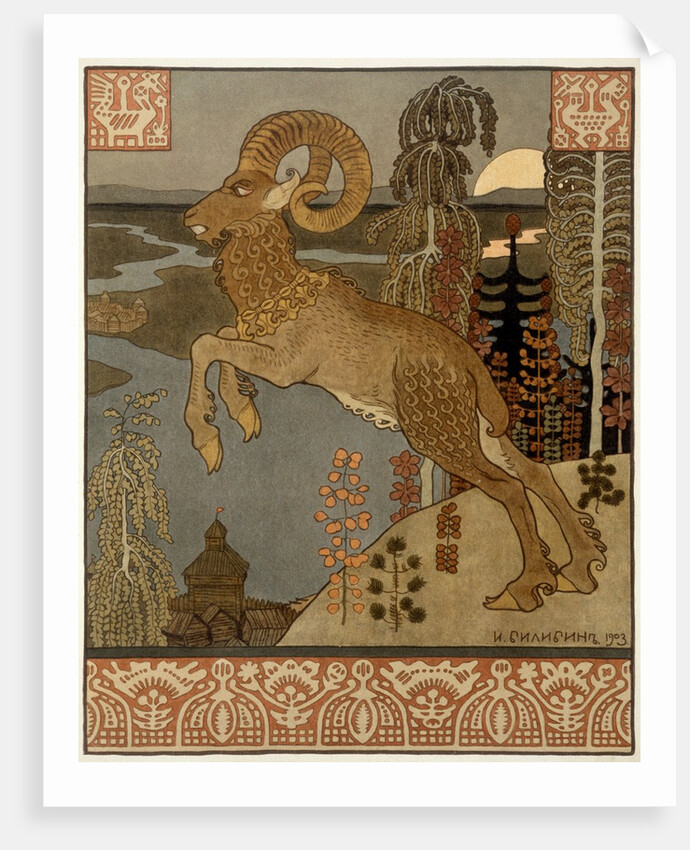 Mountain Goat by Ivan Iakovlevich Bilibin