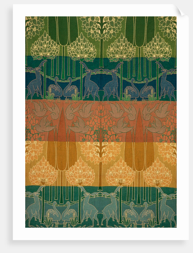 Stags & Swans in a Landscape hanging by Charles Francis Annesley Voysey