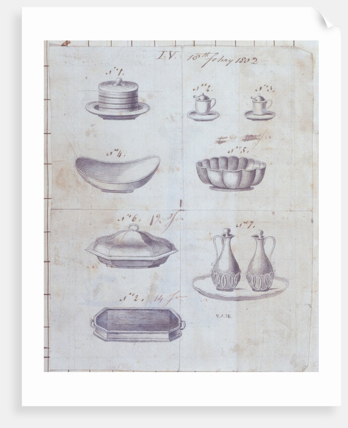 Pages from the Original Drawing Book of the Leeds Pottery manufacturers Hartley & Green by Anonymous