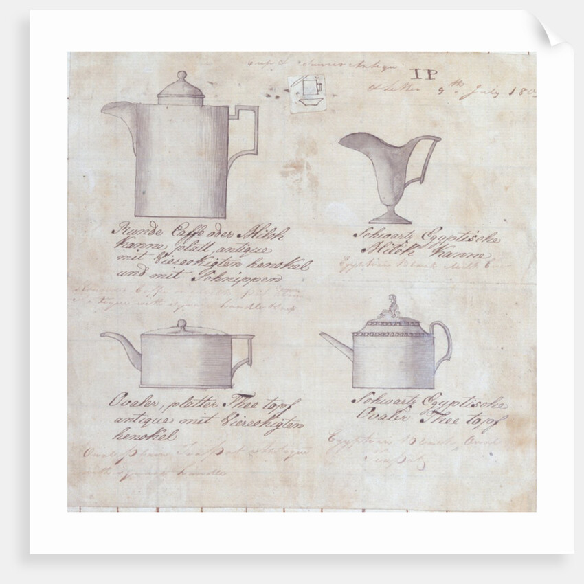 Pages from the Original Drawing Book of the Leeds Pottery manufacturers Hartley & Green by Anonymous
