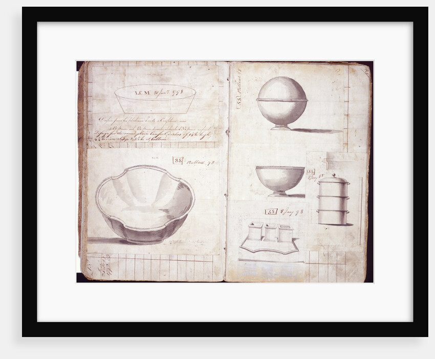 Pages from the Original Drawing Book of the Leeds Pottery manufacturers Hartley & Green by Anonymous
