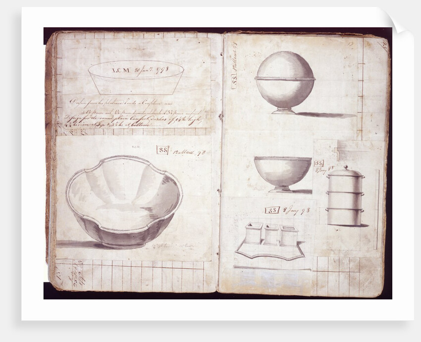 Pages from the Original Drawing Book of the Leeds Pottery manufacturers Hartley & Green by Anonymous