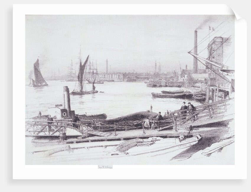 A View on the Thames below London Bridge by Thomas Robert Way