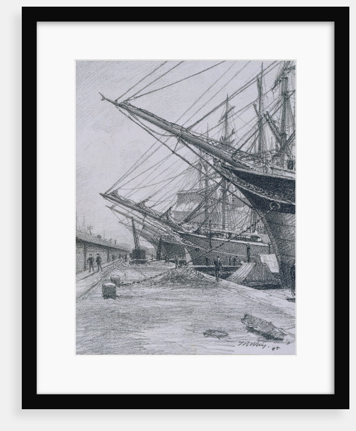 East India and West India Docks: Sailing Ships by Thomas Robert Way