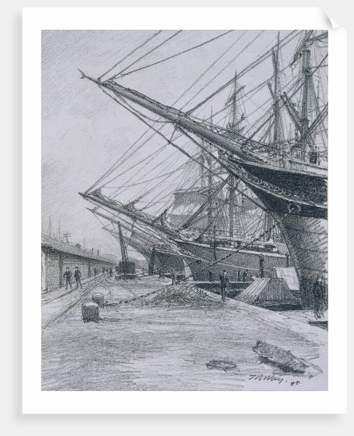 East India and West India Docks: Sailing Ships by Thomas Robert Way