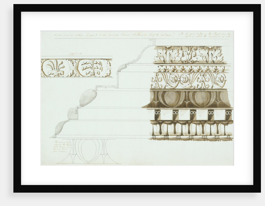 Fragments of the Gardens Farnese in Rome by Charles Heathcote Tatham