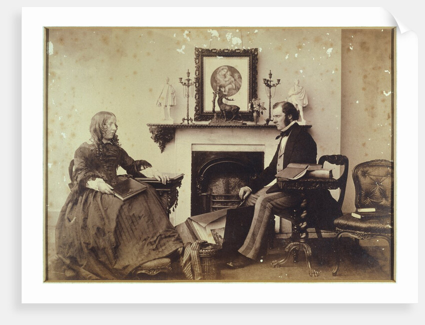 Self portrait featuring wife by Benjamin Brecknell Turner