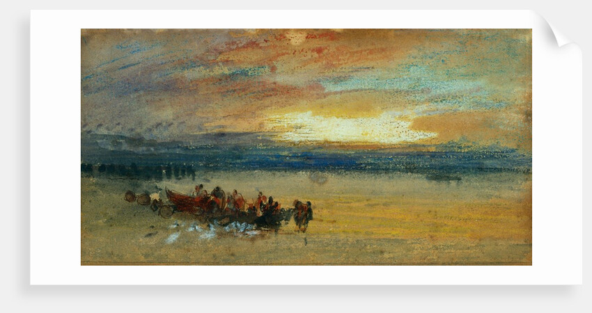 Shore scene, Sunset by Joseph Mallord William Turner