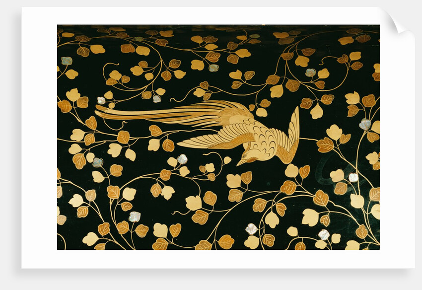 Phoenix, detail inside the lid of a coffer. Japan, 16th-17th century by Anonymous