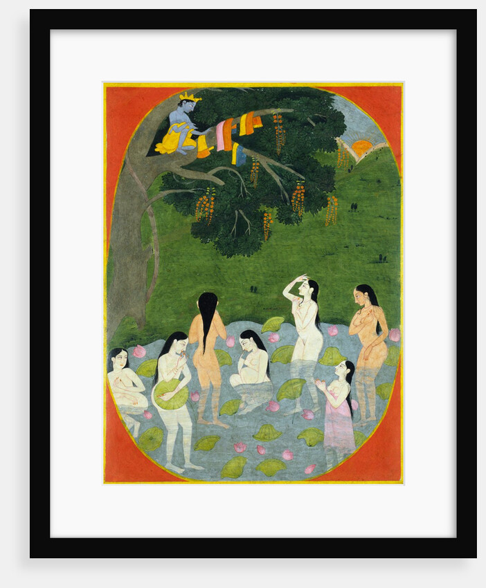 Krishna with The Cow Girl`s Clothes. Tehri Garwhal, India, early 19th century by Unknown
