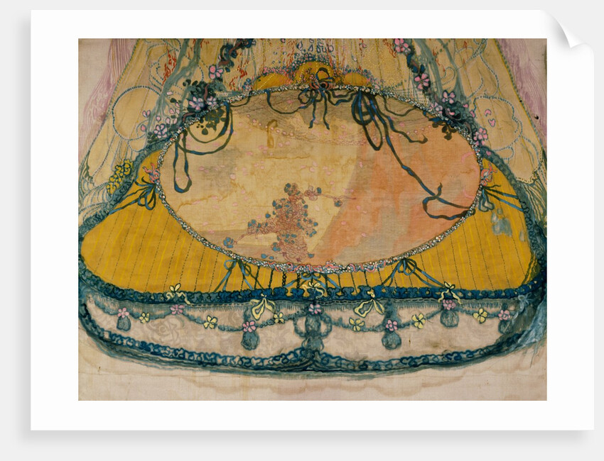 Design for a Dress with Train, detail by Charles Condor