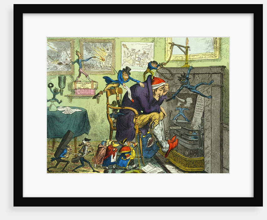 The Blue Devils..!! by George Cruikshank