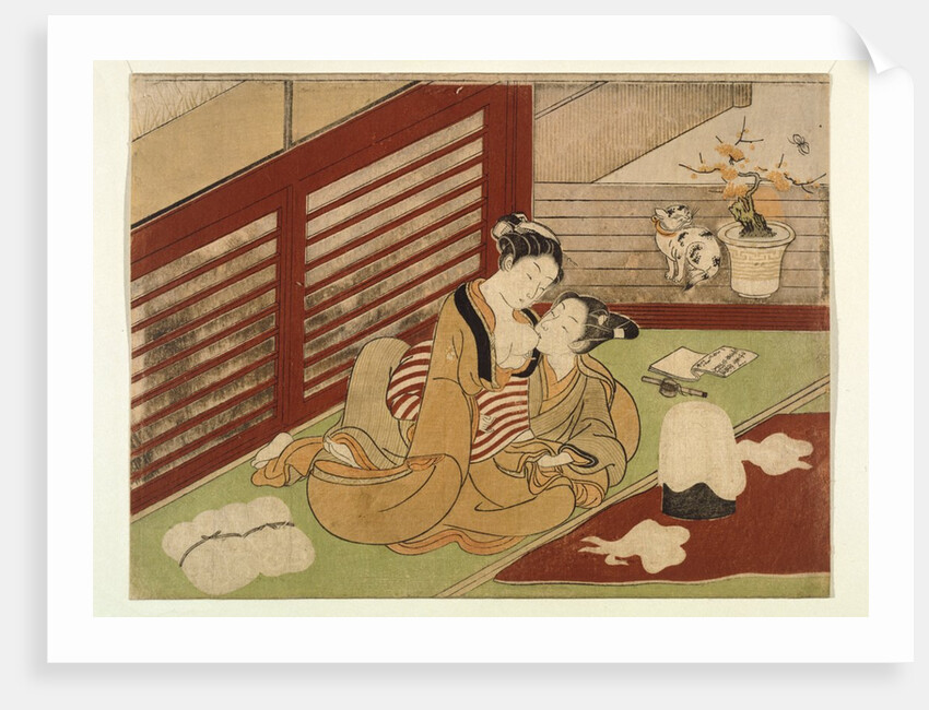 Love Interrupts The Making of Silk by Isoda Koryûsai