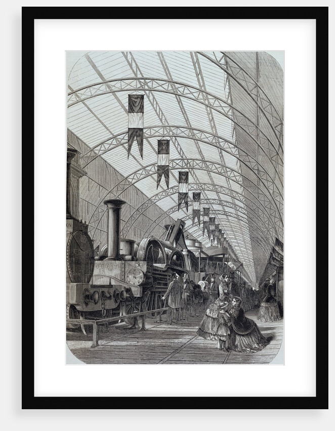 The interior view of one of the galleries at the Exposition de l'Industrie Universelle by Anonymous