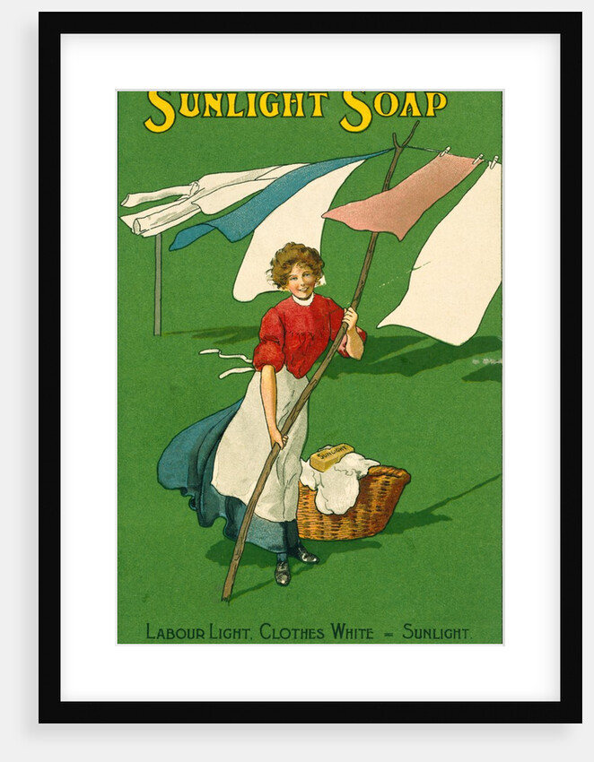 Labour Light, Clothes White, Sunlight, advertisement for Sunlight Soap by Unknown