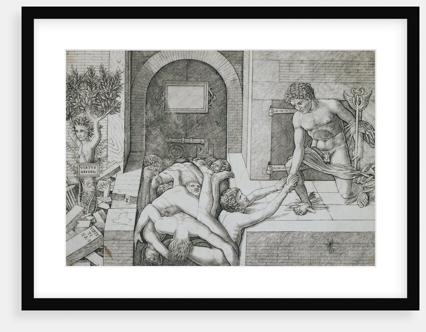 Allegory of the Rescue of Humanity-Virtus Deserta by Giovanni Antonio da Brescia & Andrea Mantegna