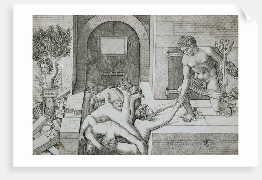 Allegory of the Rescue of Humanity-Virtus Deserta by Giovanni Antonio da Brescia & Andrea Mantegna